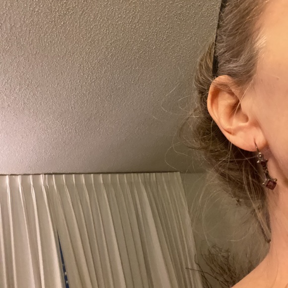 Stunning Vintage Ruby & Silver Earrings! - Picture 8 of 8